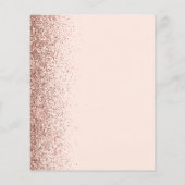 Budget Blush Pink Rose Gold Glitter Save the Date (Achterkant)
