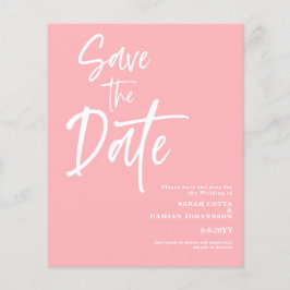 Budget Blush Pink Save the date Kaart