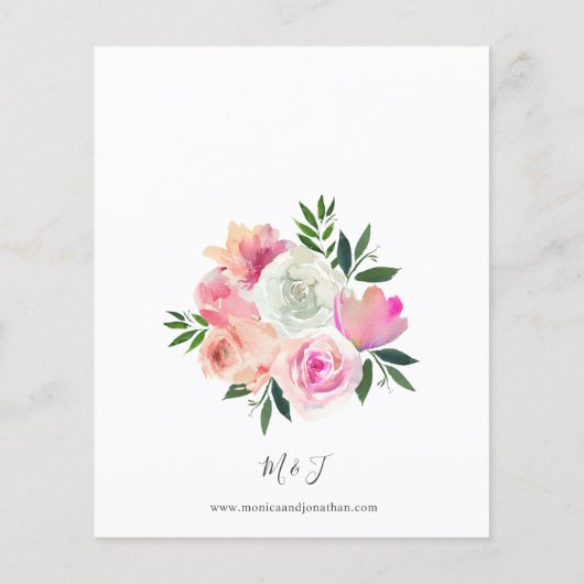 Budget Blush Pink & White Floral Wedding (Achterkant)