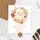 Budget Blush & Red 50e Jubileum Invitation