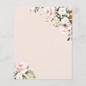 Budget Blush Roos Bloemen Huwelijksuitnodiging (Achterkant)