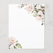Budget Blush Roos Bloemen Huwelijksuitnodiging (Achterkant)