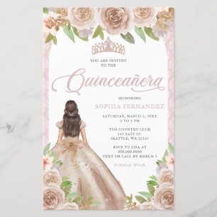 Budget Blush Roos Gold Princess Tiara Quinceañera