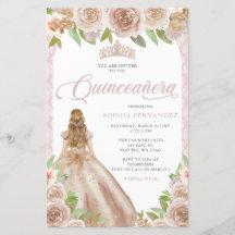 Budget Blush Roos Gold Princess Tiara Quinceañera