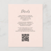 Budget Blush Roos Gouden Glitter QR Code Huwelijk (Achterkant)
