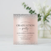 Budget Blush Roze 2022 Afstuderen Glitter Zilver (Staand voorkant)