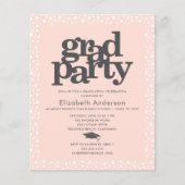 Budget blush roze afstudeerder pet vetgedrukte gir (Voorkant)