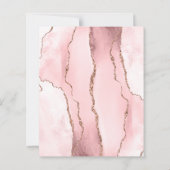 Budget Blush Roze Agaat Rozen Goud Save the Date (Achterkant)