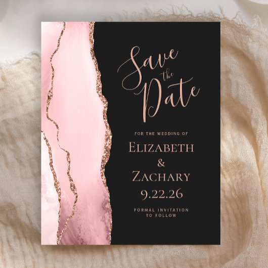 Budget Blush Roze Agaat Rozen Goud Save the Date