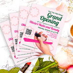 Budget Blush Roze Beauty Salon Grand Opening Flyer<br><div class="desc">Verhoog de grote opening van uw salon naar nieuwe hoogten van glamour met de Blush Pink Grand Opening Beauty Gala Flyer van Mylini Design. Deze stijlvolle en unieke uitnodiging zal een luxueuze toon zetten voor uw evenement, waardoor de betrokkenheid van uw salon bij schoonheid, stijl en genade wordt versterkt. Als...</div>