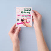 Budget Blush Roze Beauty Salon Grand Opening Flyer (Hand)