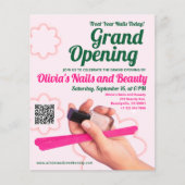Budget Blush Roze Beauty Salon Grand Opening Flyer (Voorkant)