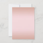 BUDGET Blush Roze Bloemen Goud Tiara Quinceanera Notitiekaartje (Achterkant)