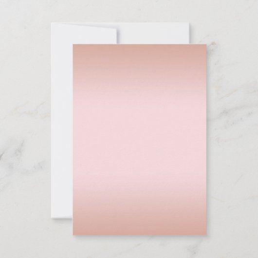 BUDGET Blush Roze Bloemen Goud Tiara Quinceanera Notitiekaartje (Achterkant)