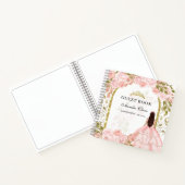 Budget Blush Roze Bloemen Quinceañera Gastenboek Notitieboek (Binnen)