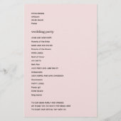 BUDGET Blush Roze Bloemen Trouwprogramma (Achterkant)