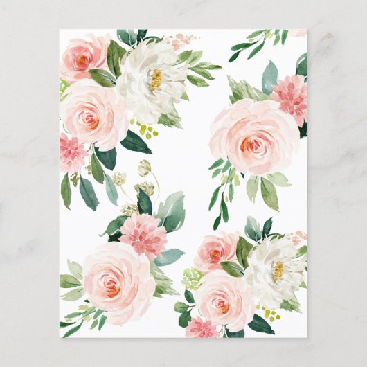 Budget Blush Roze Bruiloft Jubileum Invitation (Achterkant)