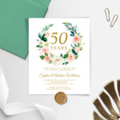 Budget Blush Roze Bruiloft Jubileum Invitation