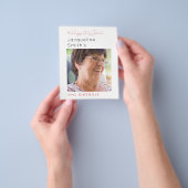 Budget Blush Roze Fotodag uitnodiging Flyer (Hand)