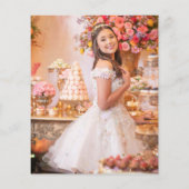 BUDGET Blush Roze Goud Foto Masquerade Sweet 16 (Achterkant)
