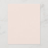 Budget Blush Roze & Groene Huwelijksuitnodiging (Achterkant)