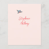 Budget Blush Roze Roos & Liefde Vogel Pastel Bruil (Achterkant)