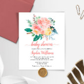 Budget Blush Roze Roze Baby shower Uitnodiging