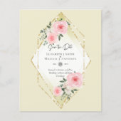 BUDGET Blush roze rozen All-in-1 bruiloft Save Dat (Voorkant)