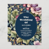 Budget Blush Roze Waterverf Bloemen Pioen Bruiloft (Voorkant / Achterkant)