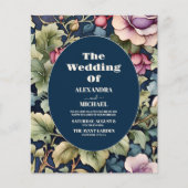 Budget Blush Roze Waterverf Bloemen Pioen Bruiloft (Voorkant)