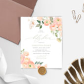 Budget Blush & Sage Green Baby shower uitnodiging