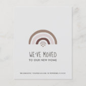 Budget Blush Taupe Rainbow New Address Kaart (Voorkant)