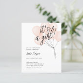 Budget Blush Waterverf Ballonnen Meisje Baby showe (Staand voorkant)