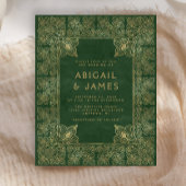 Budget  Boek Green Gold Wedding Invitation