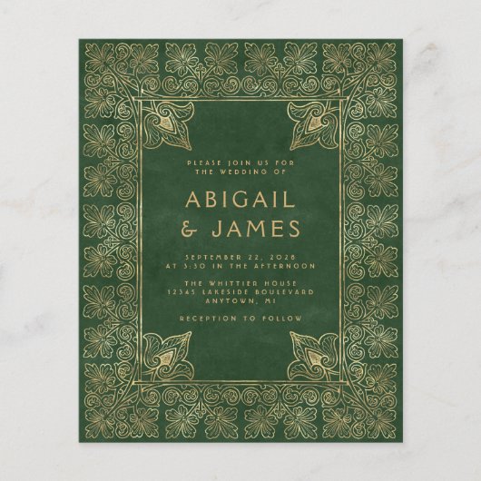 Budget  Boek Groen Goud QR Code Huwelijk (Voorkant)