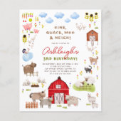 Budget Boerderij Dieren Barnyard Verjaardagsfeestj (Voorkant)