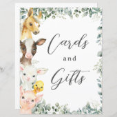 Budget Boerderijdieren Baby Kaarten en Geschenken  (Voorkant / Achterkant)