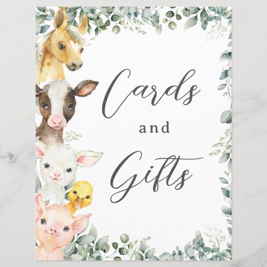 Budget Boerderijdieren Baby Kaarten en Geschenken  (Voorkant)