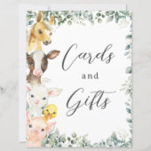 Budget Boerderijdieren Baby Kaarten en Geschenken  (Voorkant)