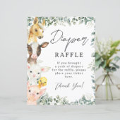 Budget Boerderijdieren Baby shower Luier Raffle Si (Staand voorkant)