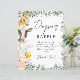 Budget Boerderijdieren Baby shower Luier Raffle Si