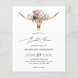 Budget Boheemse Koe Schedel Bloemen Vrijgezellenfe