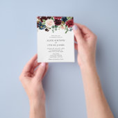 Budget Boheemse Tuin QR Code Foto Bruiloft Flyer (Hand)
