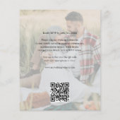 Budget Boheemse Tuin QR Code Foto Bruiloft Flyer (Achterkant)