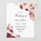 Budget Bohemian Elegant Rustic Wedding Invitation (Voorkant)