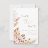 Budget Bohemian Floral Elegant Save the Date Kaart (Voorkant)