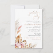 Budget Bohemian Floral Pampas Grass Afstuderen Kaart (Voorkant)