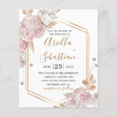Budget Bohemian Floral, Roze Roses Gold (Voorkant)