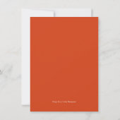 Budget Bohemian Red Oranje Gold Floral Weddenschap Kaart (Achterkant)