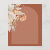 budget bohemian terracotta pampas gras bruiloft flyer (Achterkant)